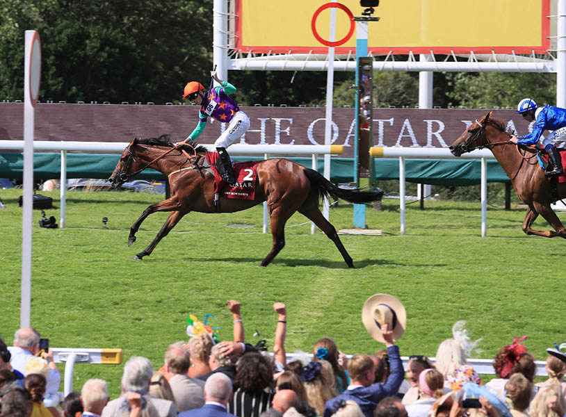 Lady Bowthorpe winning the Nassau Stakes 2021